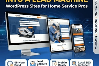create a contractor website, 48hr launch, lead forms, and mobile design
