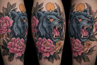 draw traditional or neo traditional tattoo style design