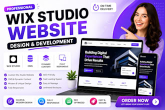 design a wix studio site with cms and dynamic content