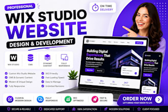 design a wix studio site with cms and dynamic content