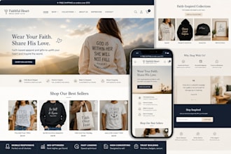 design christain shopify store for pod and faith based products