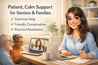 support seniors with tech help and active listening