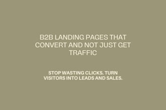 write high conversion b2b landing page copy