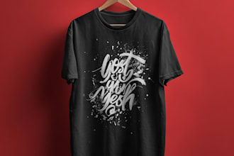 do an custom typography christian t shirt and graphic tshirt