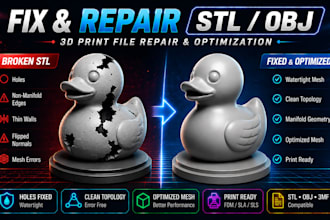 repair and optimize stl or obj files for 3d printing