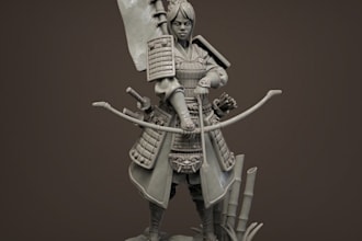 sculpt 3d character modeling, warhammer, miniature action figure for 3d printing