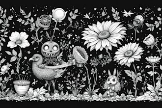 create unique hand drawn illustrations