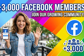 provide you 3,000 facebook members
