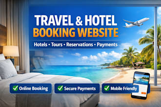 design a travel website, hotel booking website, hotel website, tour booking