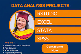 do any statistics projects ,statistical analysis and spss data analysis