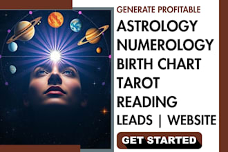 generate astrology leads, numerology, birth chart generator website