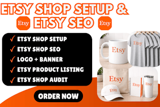 setup etsy shop, esty digital product listing, etsy seo, print on demand