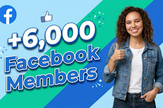 instantly gain your 6,000 facebook members