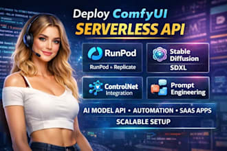 deploy comfyui workflow as a serverless API using runpod, replicate, controlnet