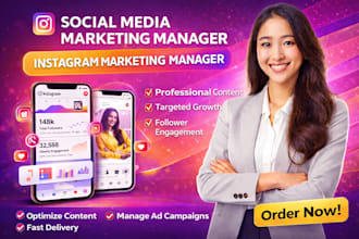 be your social media marketing manager instagram manager, meta ads manager