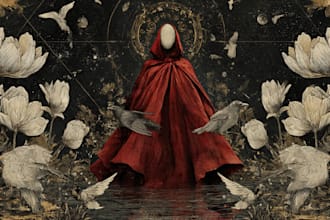 draw a custom dark surrealism for apparel