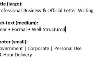 write professional official and business letters