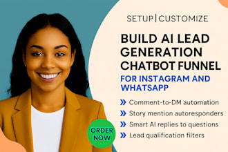 build ai lead generation chatbot funnel for instagram and whatsapp on manychat