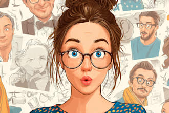 draw cartoon vector portrait or illustration