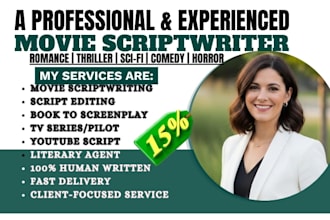 ghostwrite cinematic movie script screenplay screenwriting  feature film script