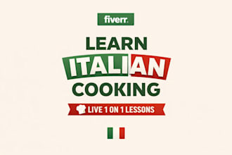 teach you real italian home cooking in a 1 on 1 call