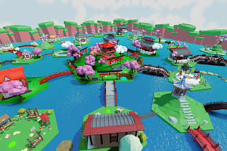 develop full roblox game, roblox script, roblox environment, roblox map design