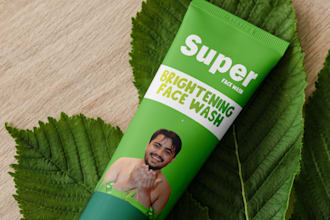local face wash label skincare