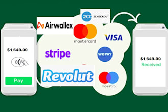 create payment gateway, airwallex, wise, stripe, revolut, klarna, paypal, skrill