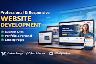 develop a professional responsive custom full stack website development