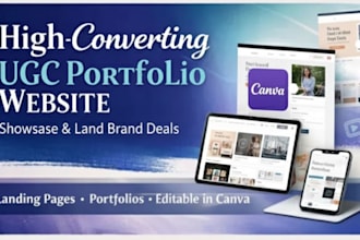 design a ugc portfolio website on canva