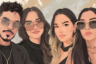 draw your photo into a realistic vector portrait