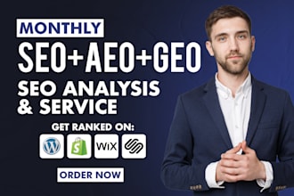 do complete monthly website onpage SEO GEO aeo local and technical optimization
