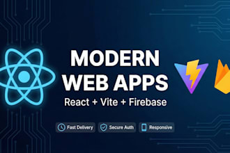 develop a modern web app using react vite and firebase