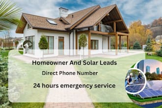 generate solar leads, homeowner leads, roofing leads and direct phone number