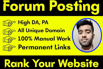 provide 60 forum posts or forum posting authority backlinks