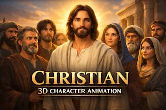 create consistent unique christian 3d character animation for bible stories