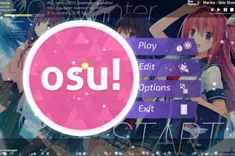make a custom osu skin with interactive UI and mods
