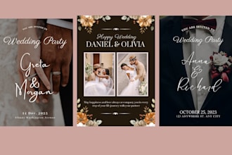 design a professional wedding flyer design, wedding invitation, wedding poster