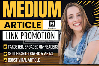 vigorous promote medium article,  ai, tech, crypto, medium content marketing