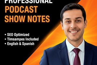 write professional and SEO optimized podcast show notes