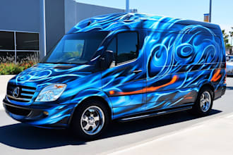 create a car wrap design and vehicle wrap design