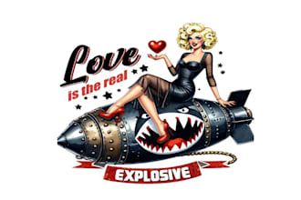 design high quality rocket tattoo logo for your business with 24 hours
