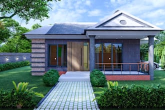 do 3d farm house design, ranch home, estate farmhouse, barn house, farm layout