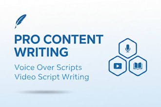 pro content writing and voice over scripts