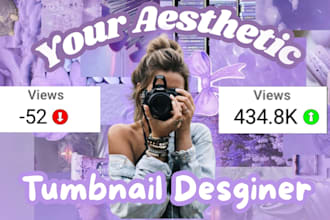 design an aesthetic thumbnail for your youtube videos