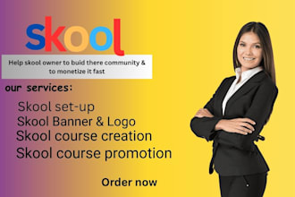 create set up your skool online course and community