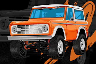 design custom car illustration for t shirt