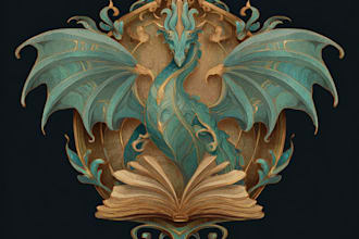 design a unique fantasy book novel series logo and author branding