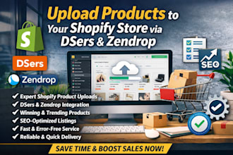 upload products or add listings to your shopify store via dsers, zendrop shopify