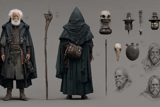 create any character design and concept art